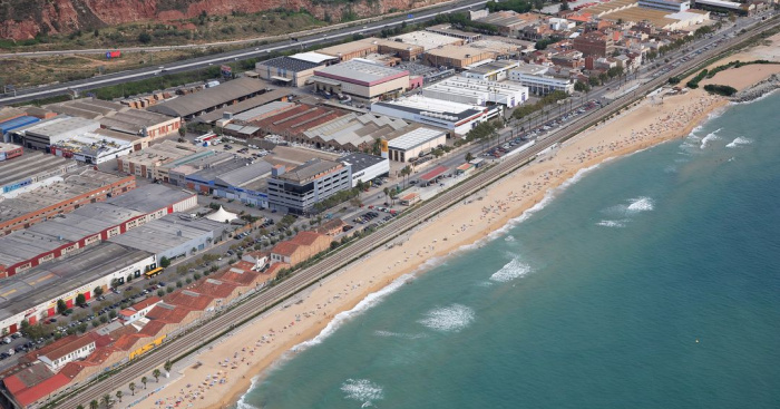 Playa Platja de la Barca Maria, Badalona, Barcelona / Fuente: mapama.gob.es