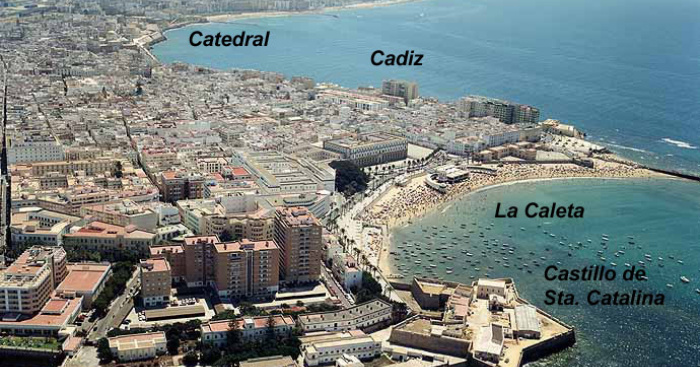 Playa La Caleta, Cádiz / Fuente: mapama.gob.es