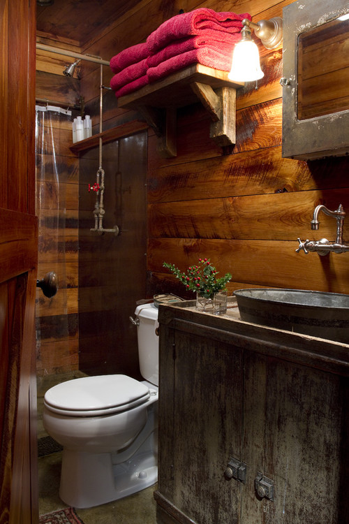 Baños Rústicos Modernos Pequeños con Ducha - TraDitional Bathroom 0