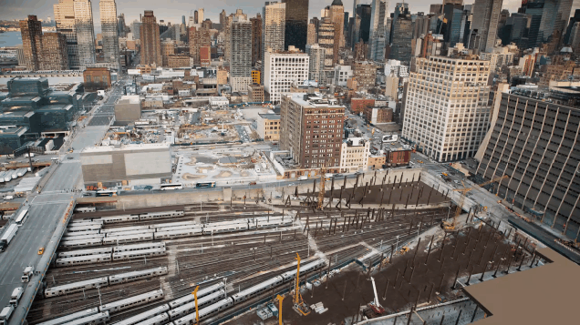 Cinco rascacielos y 5.000 viviendas 'levitarán' sobre 30 vías de tren en nueva york (fotos)