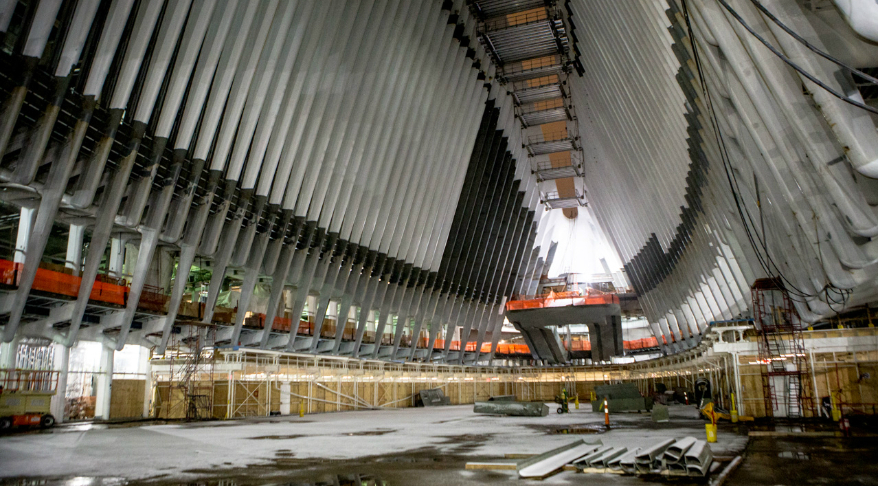 En las tripas del ‘Calatravasaurio’: así es por dentro la polémica estación diseñada por Calatrava para la ‘Zona Cero’ (fotos)