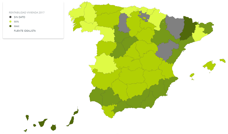 La demanda del alquiler impulsa la rentabilidad de la inversión en vivienda: sube hasta el 7,3% en 2017
