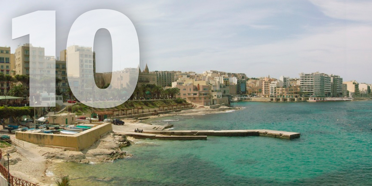 Sliema, Malta: 98.6 libras, 112,6 euros