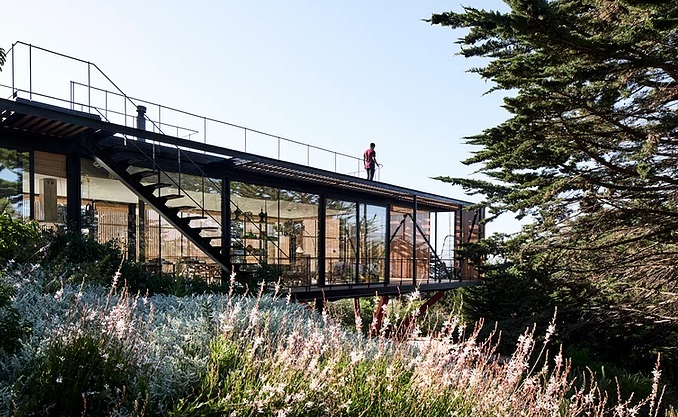 Una bonita casa de estilo japonés construida en Chile y a orillas del