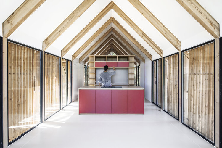 De color y en medio de la estancia