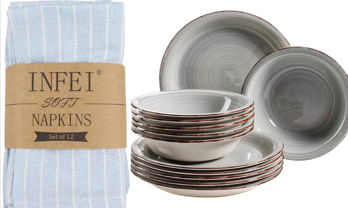 Lino y loza, materiales destacados