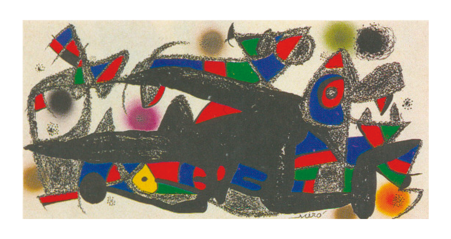 Grabado de Joan Miró por 500 euros (20x40 cm)