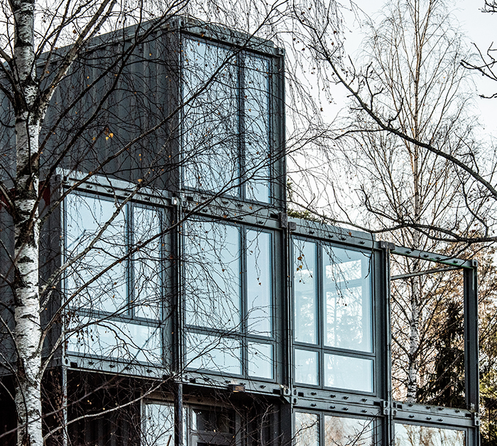 Detalle de fachada Container House