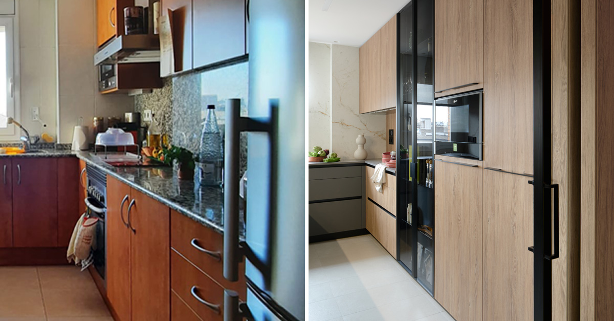 Antes y después de una cocina reformada