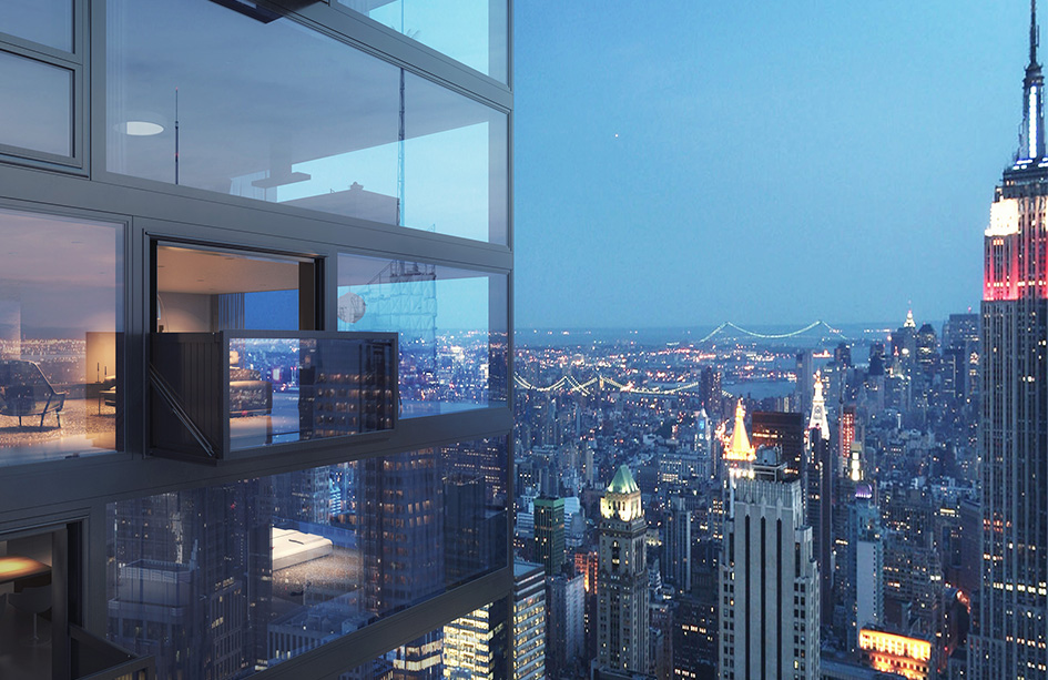 Bloomberg en un edificio de Nueva York