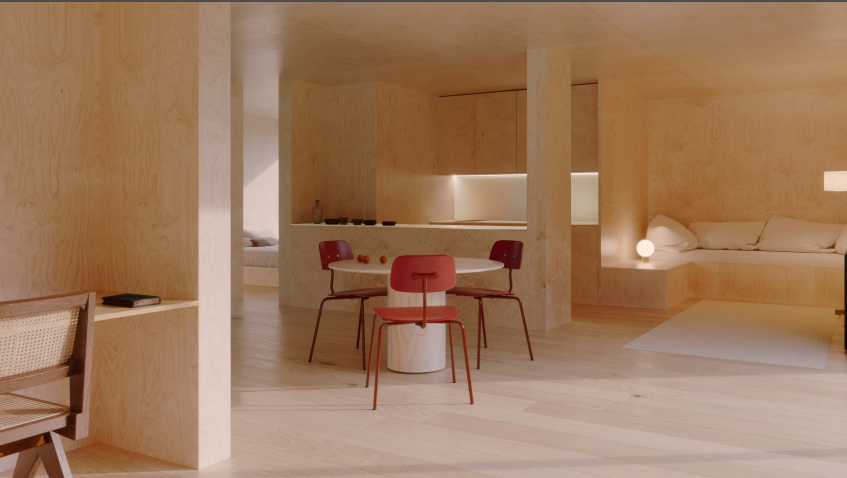 Interior de una de las casas prefabricadas / Tiny Home