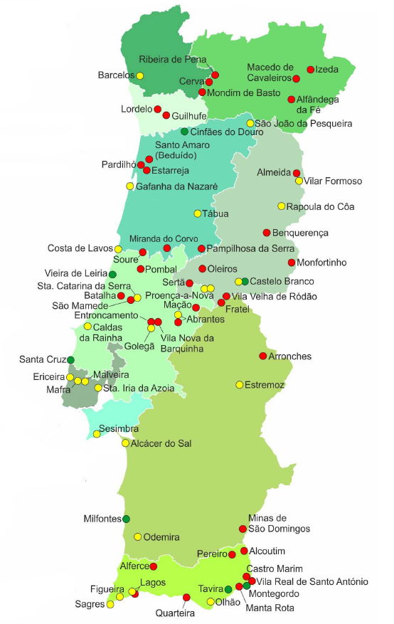 mapa de zonas de servicio de autocaravanas