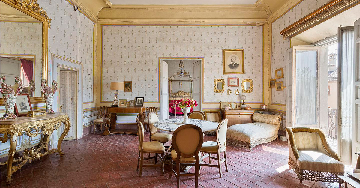 Sala de estar de la casa palaciega