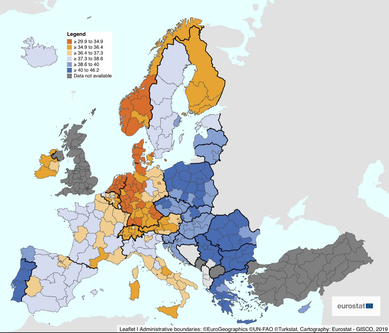 Horas trabajadas en Europa