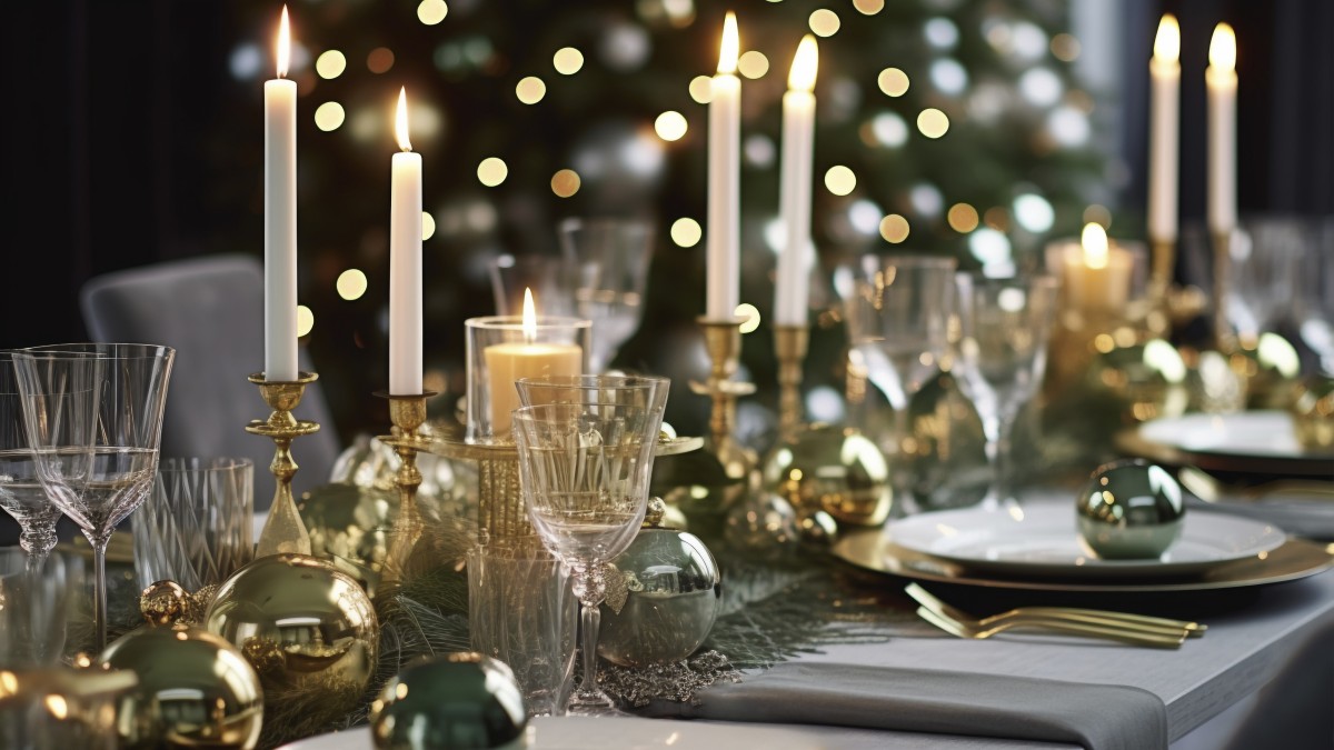 como preparar mesa de navidad de lujo