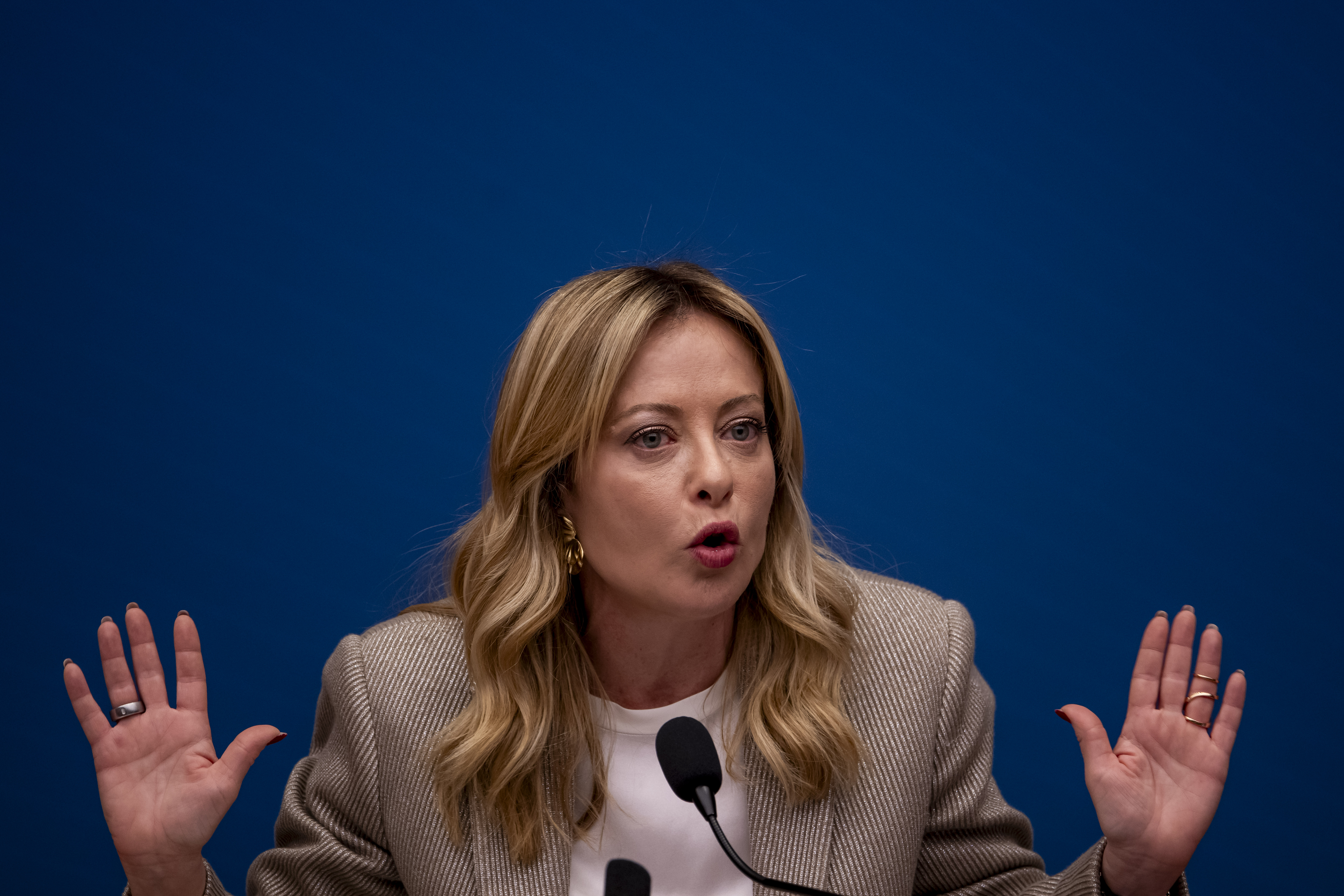 La presidenta del Consejo de Ministros de Italia, Giorgia Meloni