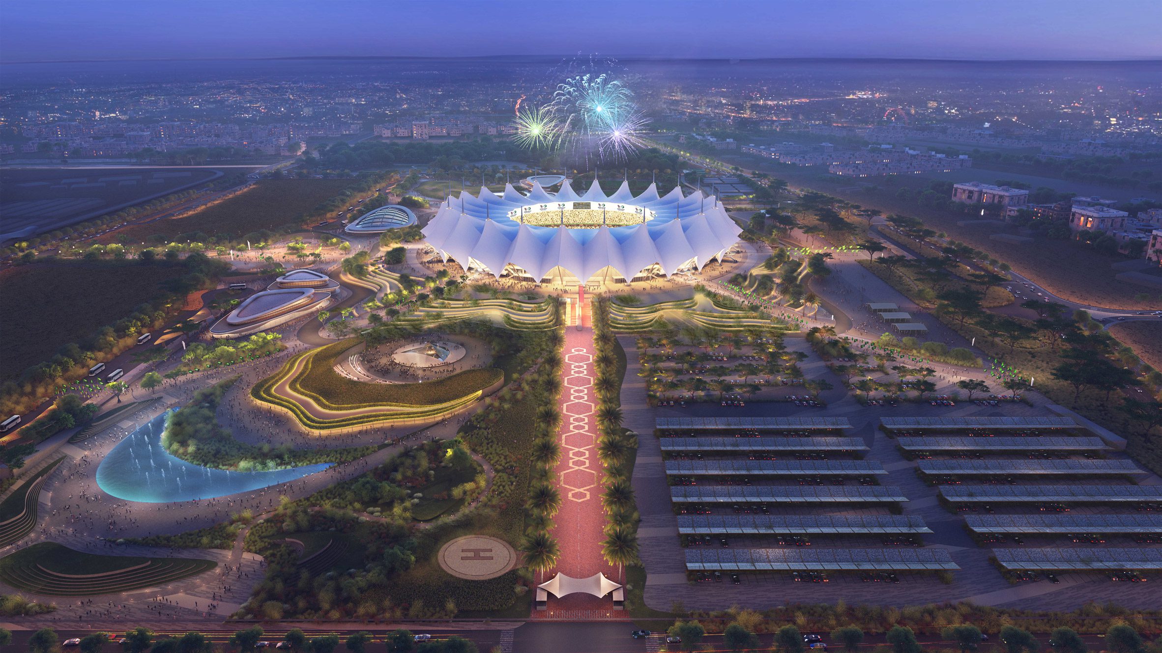 La Ciudad Deportiva del Rey Fahd, en Riad, Arabia Saudí.