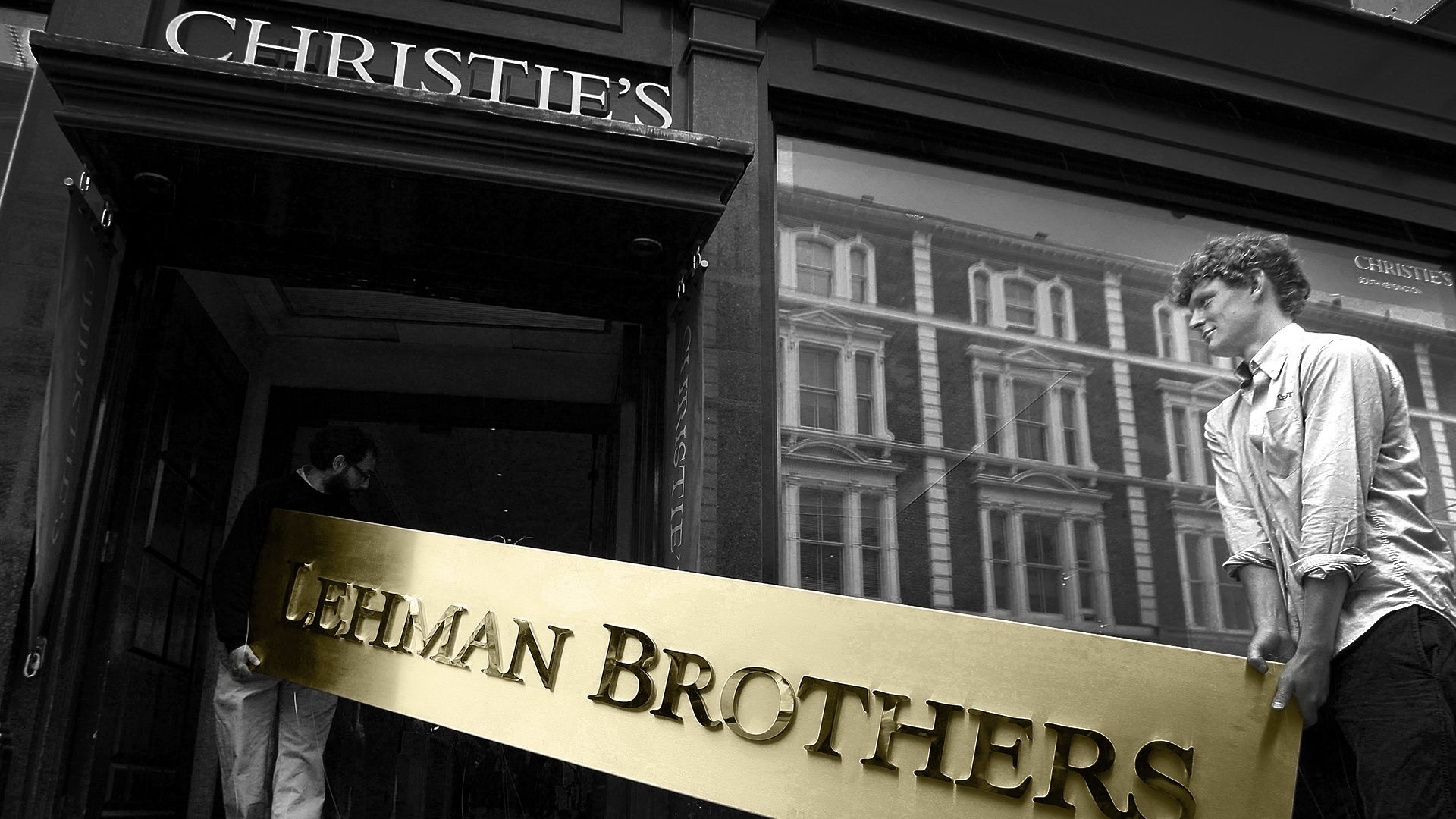 Cartel Lehman Brothers en casa de subastas Christies