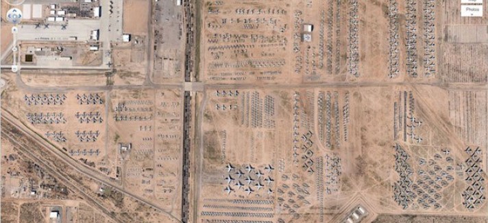 Cementerio de aviones en Tucson, Arizona 