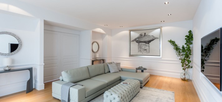 La decoración es nórdica
