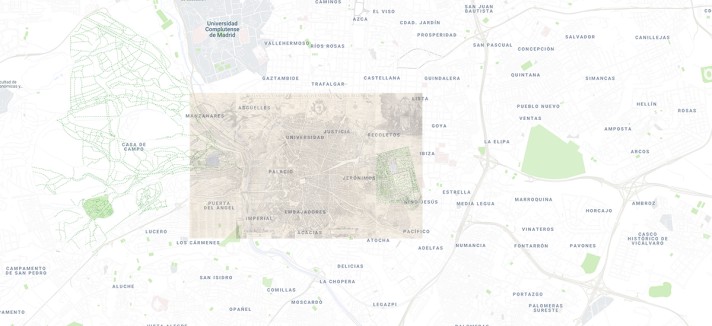 Mapa antiguo de Madrid