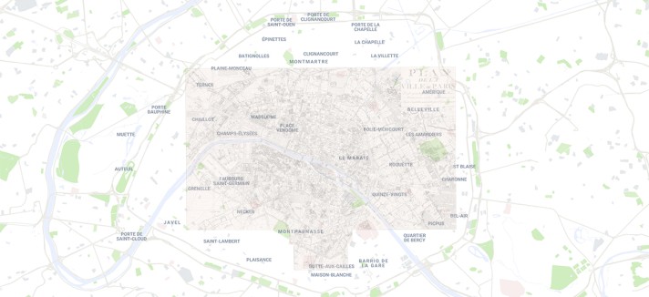 Mapa antiguo de París