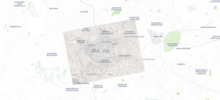 Mapa antiguo de Roma