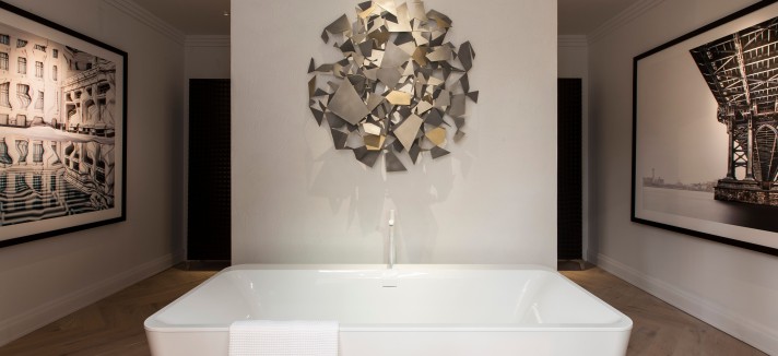 Un baño con glamour