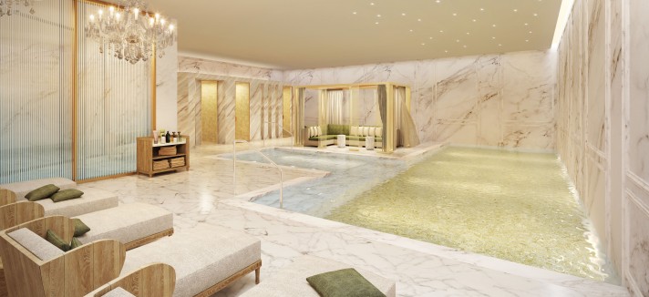 Un gran espacio con piscina, masajes y tratamientos