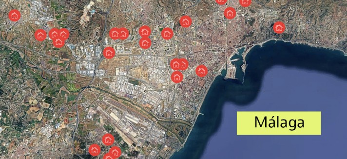 Las 24 parcelas que sacará al mercado el Ayuntamiento de Málaga