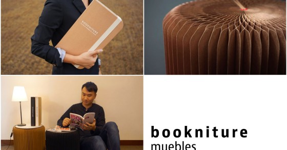 Ideas de decoración: muebles de cartón que se guardan como un libro para no ocupar espacio (fotos)