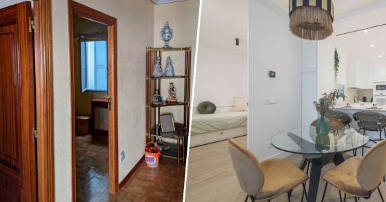 Un piso de 60 m2 espacioso y luminoso gracias a una reforma 