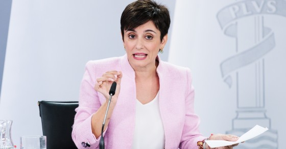 La ministra d'Habitatge i Agenda Urbana, Isabel Rodríguez, durant una roda de premsa posterior al Consell de Ministres d'aquest dimarts.
