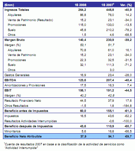 El beneficio de realia se hunde un 68% por la crisis inmobiliaria y financiera