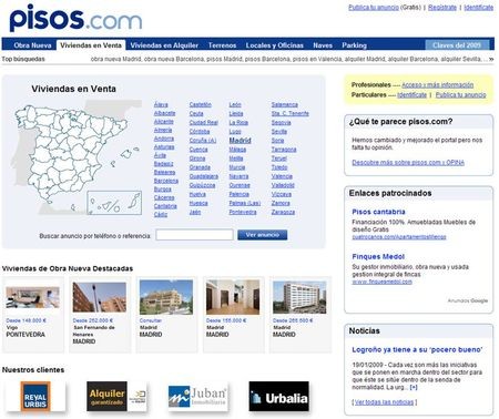 Pisos.com, nuevo portal inmobiliario de vocento
