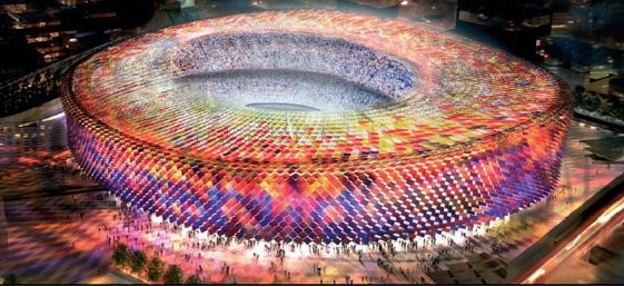 3d del estadio del nou camp diseñado por norman foster El barça aspira a dar un pelotazo de 300 millones con la recalificación del Miniestadi