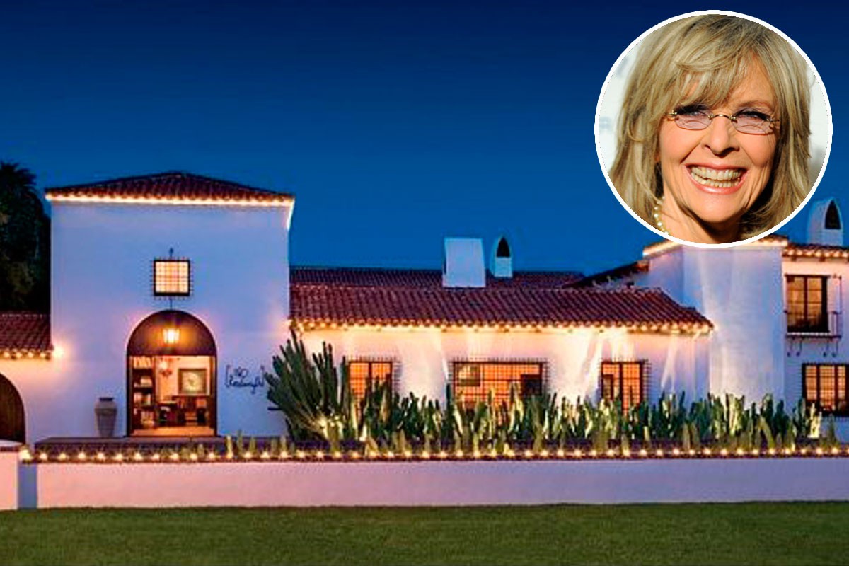 Diane Keaton rebaja dos millones (un 15%) el precio de su mansión de Beverly Hills (fotos)