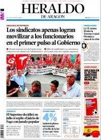 Huelga funcionarios: histórico "fracaso" (portadas)