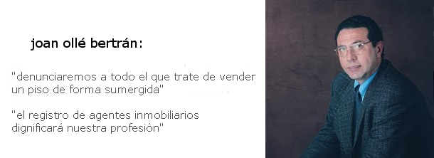 Ollé: "denunciaremos a todo el que trate de vender un piso de forma sumergida"