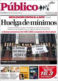 Huelga funcionarios: histórico "fracaso" (portadas)