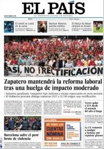 Balance huelga general: así recogen 12 portadas de los periódicos los efectos del 29-s