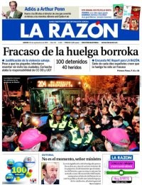 Balance huelga general: así recogen 12 portadas de los periódicos los efectos del 29-s