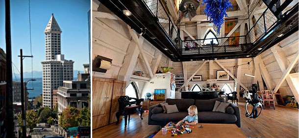 Vivir en una pirámide en seattle a 140 metros de altura (fotos)