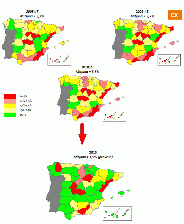 ¿Donde está y estará el stock de viviendas en España? (Mapas)