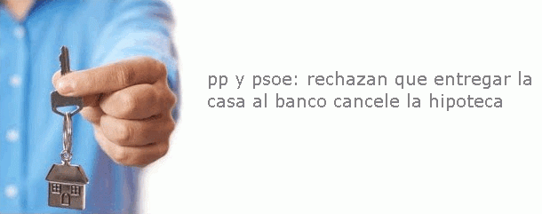 el congreso rechaza el cambio de la ley hipotecaria propuesto por iu Gobierno y oposición se alían para rechazar la dación en pago