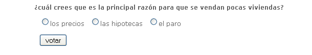 Encuesta: vota, ¿Cuál crees que es la principal razón para que se vendan pocas viviendas?