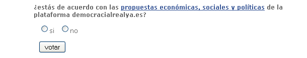Encuesta: vota, ¿Estás de acuerdo con las propuestas del movimiento del 15-m?