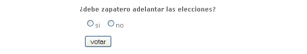 Encuesta: vota, ¿Debe zapatero adelantar las elecciones?