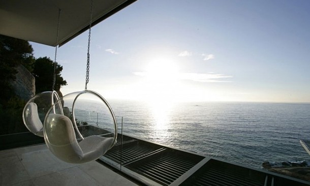 Privilegiada tribuna para ver los atardeceres del mar de Sudáfrica