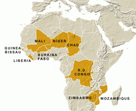Imagen del día: PIB per cápita en dólares de los países más pobres del mundo
